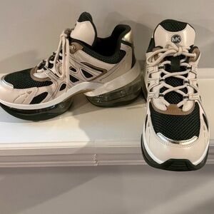 Michael Kors Green and Cream Sneakers